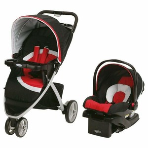 red and black graco car seat