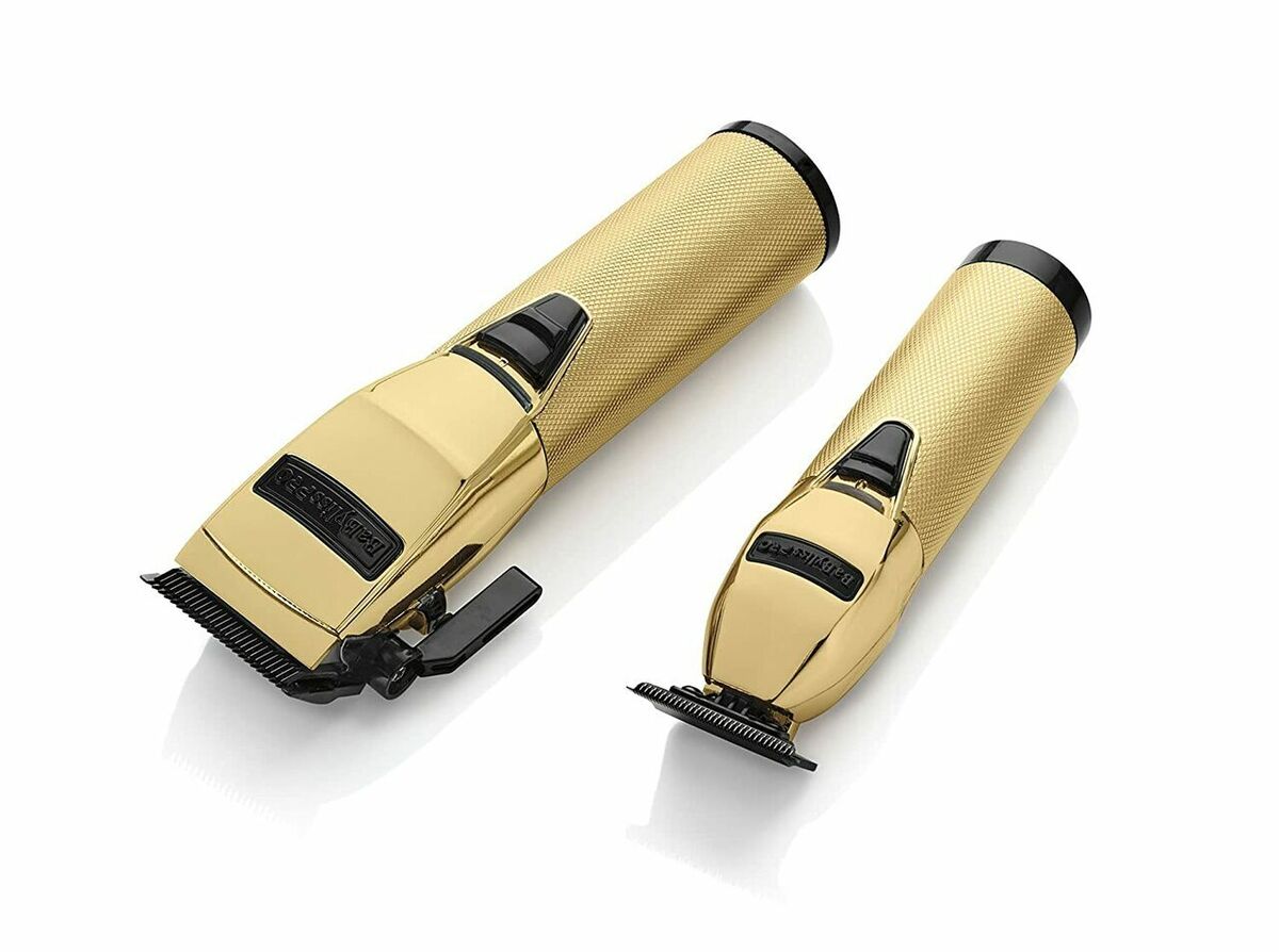 BABYLISS PRO MetalFX Series Gold Clipper and Trimmer Set FX787GB & FX870GB