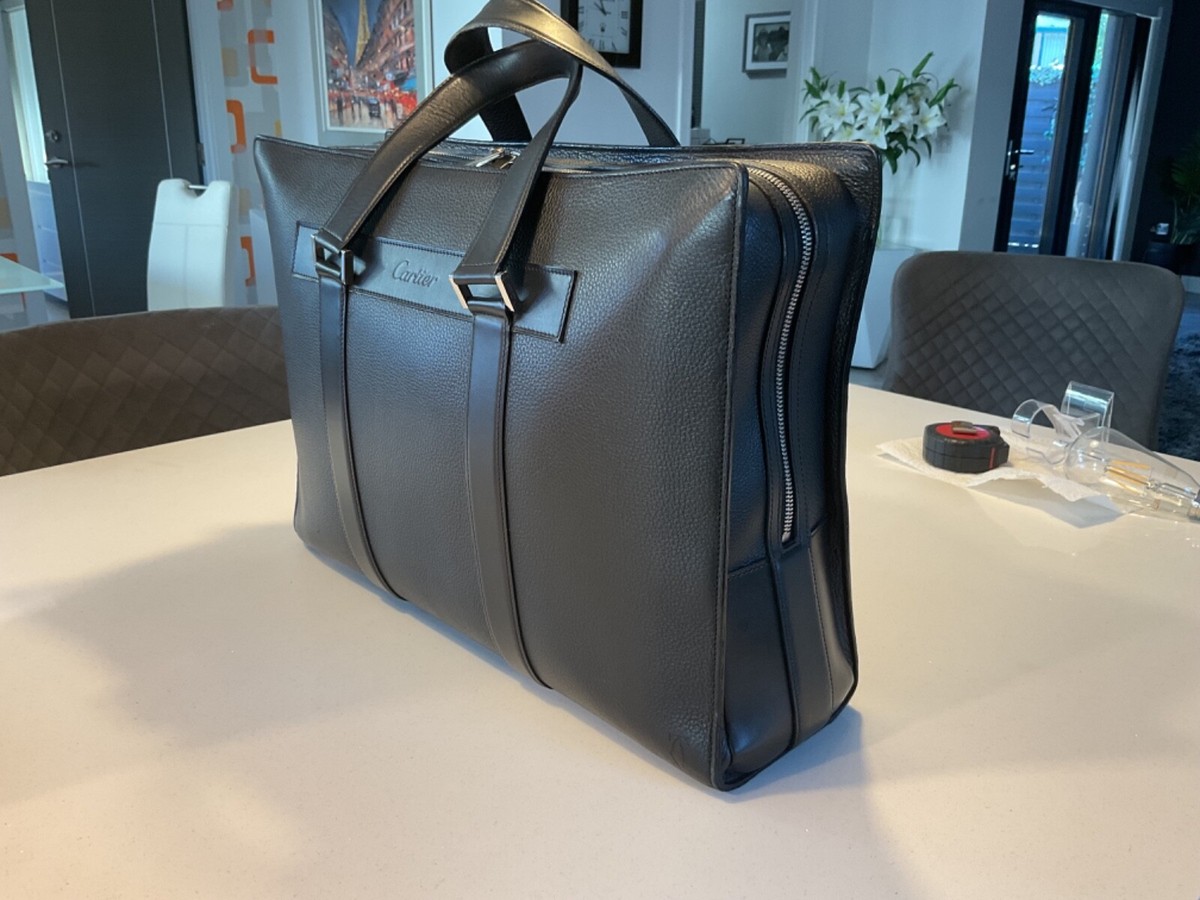 cartier briefcase unisex leather bag UK