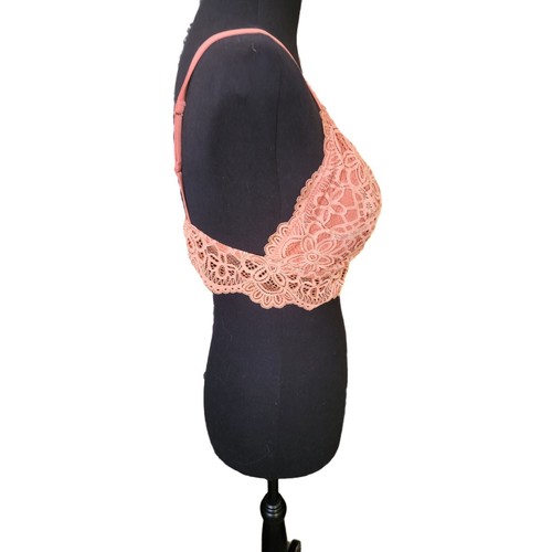 Colsie Wavelight Coral Lace Bralette - Support- XL - 38DD/40D - NWT - Picture 2 of 5