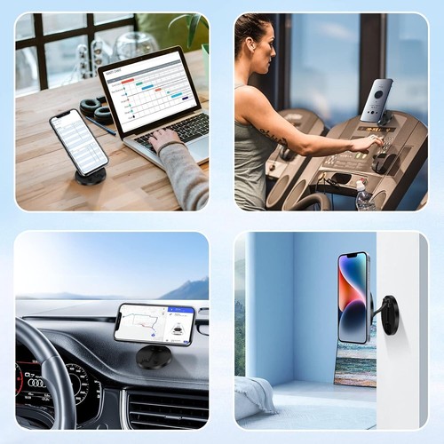 Magnetic Car Phone Holder – Compact Foldable Universal Vent Mount - Photo 2 sur 9