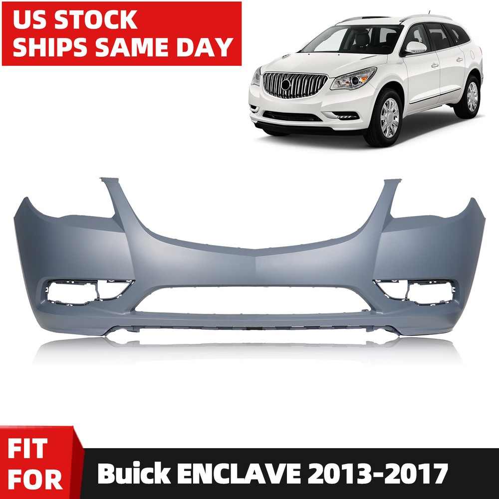 2013-2017 Buick Enclave Primed Front Bumper Cover No Washer Holes