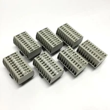 Lot of 7 Schneider DB6CD110 Through Terminal Blocks 10-Pole, 600V 30A, 20-12AWG