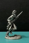 Hudson Pewter Civil War Chess Piece Pawn Confederate Army Soldier Rifle Figurine