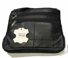 GENUINE LEATHER TRAVEL BAG SLIM LARGE  SIZE  ( AMB 4003 )