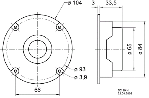 Visaton SC 10 N Haut-Parleur À Calotte 8 Ohm, Magnétiquement Écran 25 Mm 070119 - Imagen 2 de 4