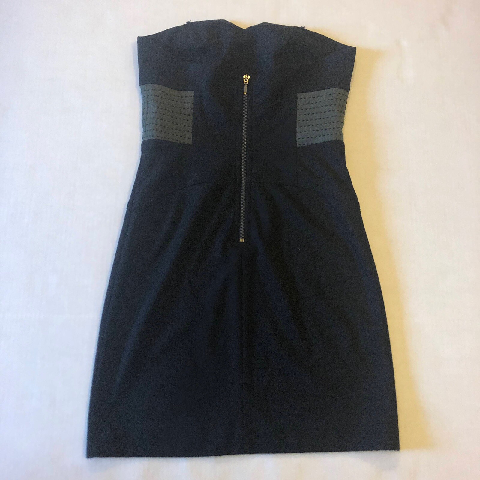 BCBGeneration Black Gray Strapless Sweetheart Bod… - image 4