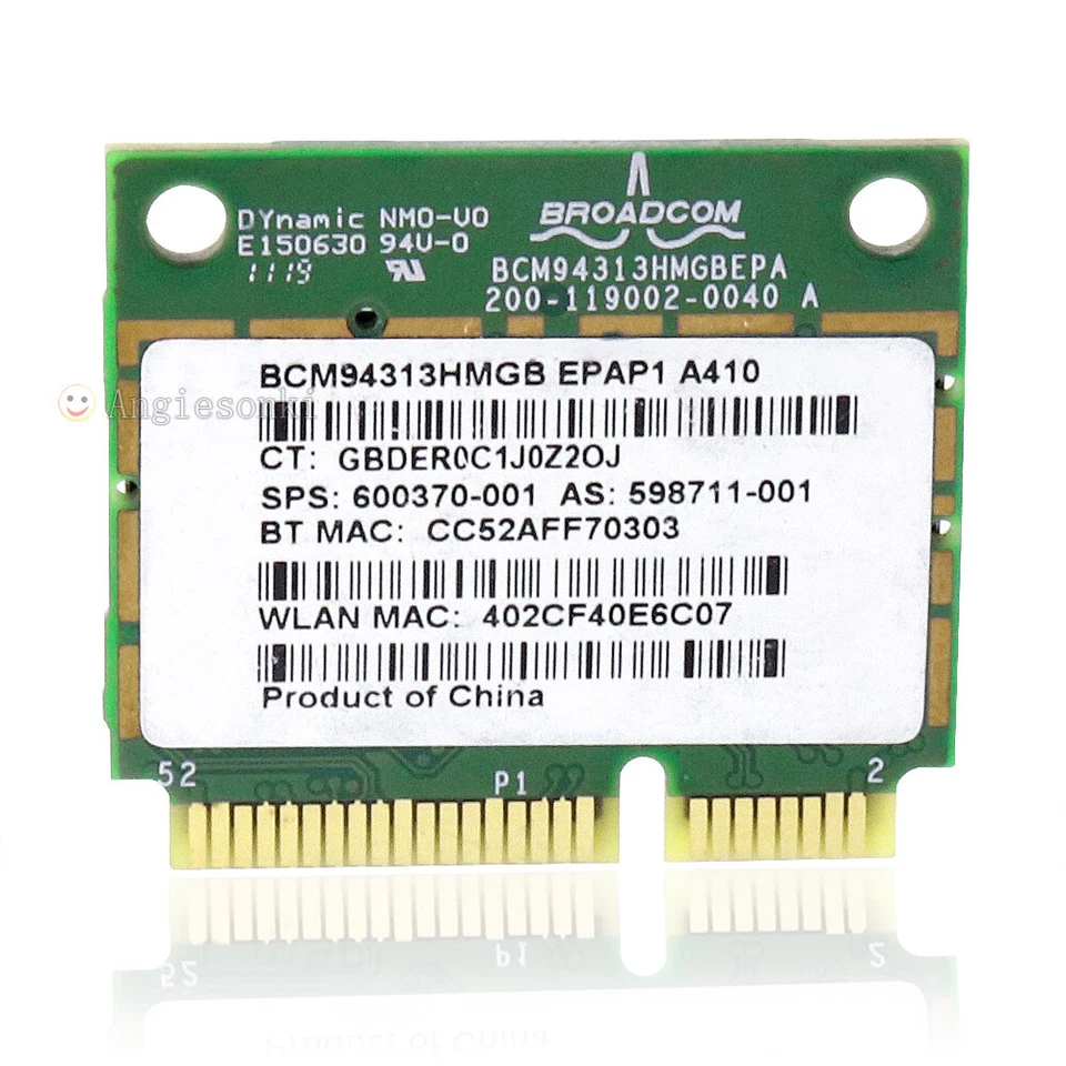 HP Pavilion dv7-6000 dv6-6000 802.11n WiFi + Bluetooth 3.0 600370-001 WLAN Card - Image 4 of 4