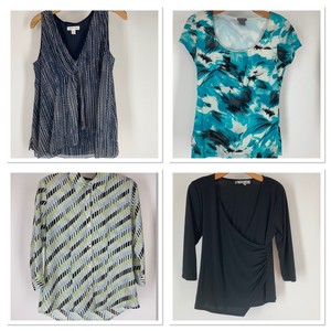 Women-Shirt-Top-Clothing-Lot-4-Pc-Size-Medium-Ann-Taylor-ColdWater-Creek