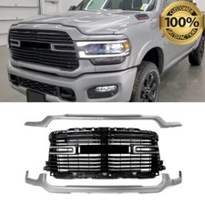 Fits 2019-2024 Ram 2500 3500 Billet Silver Fr...