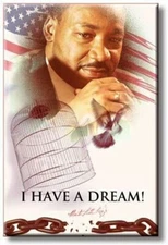 Martin Luther King Jr Picture on Stretched Canvas, Wall Art Décor, Ready to Hang