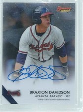 BRAXTON DAVIDSON 2015 BOWMAN'S BEST ON CARD AUTO PROSPECT