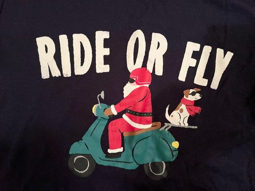 Boys Christmas Pajama Set - Old Navy Sz 6/7, Ride Or Fly Long Sleeve & Pants Set - Picture 3 of 5