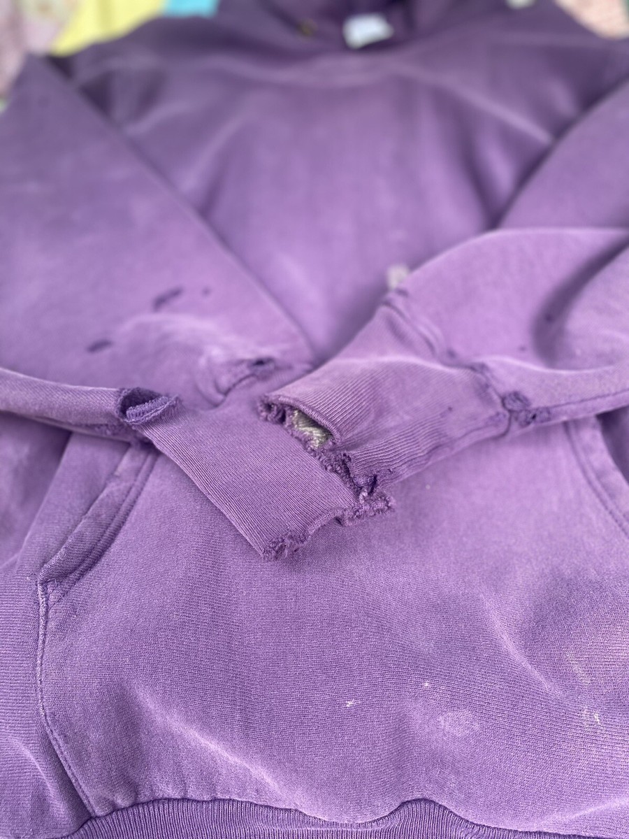90's Champion Reverse Weave Hoodie XXL Purple Thrashed 23” X 33