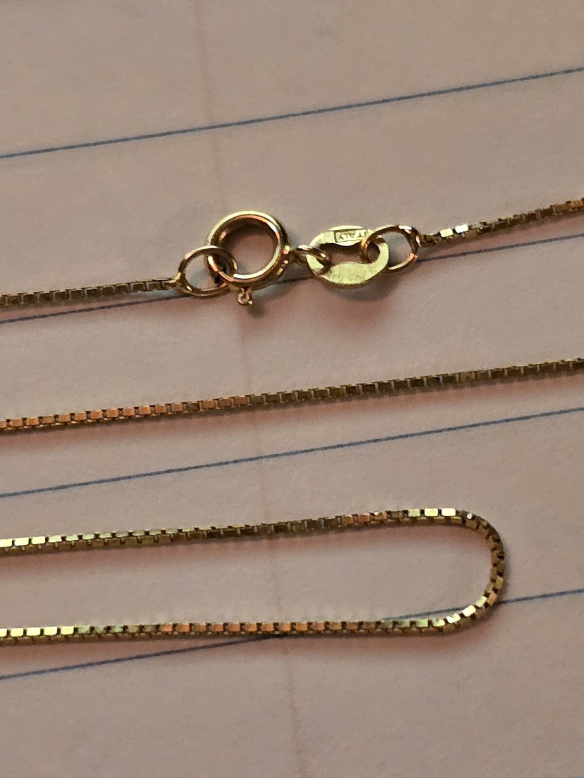 14k-italy-gold-chain-with-sterling-silver-pendant-pre-owned-ebay