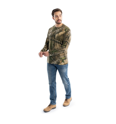 Realtree Men's APX Scent Control L/S Hunting Camouflage T-Shirt Green Size 3XL - Picture 4 of 8