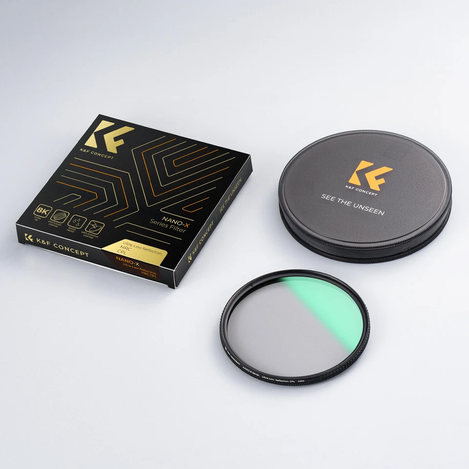 K&F Concept Lens Filter CPL Ultra Low Reflection NANO X 49mm 52mm 67mm 77mm 82mm - Image 2 of 4