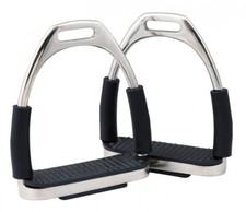 4.75" Horse Riding English Safety Flexible Bendy Stirrups Irons Polish Gloss