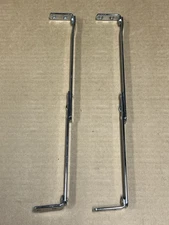 (2) PERKO 12" Chrome Brass Hatch Window Support Brace-90 Degree Mounting Feet