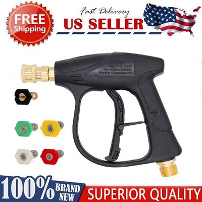 Short Pressure Washer Spray Gun 4350PSI 1/4'' Quick Release For Karcher K1-K7 M22
