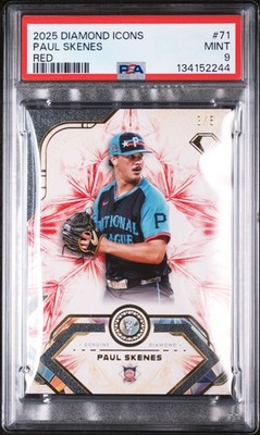 2025 TOPPS DIAMOND ICONS RED #71 PAUL SKENES 3/5 PSA 9