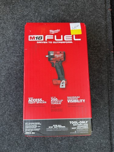 Milwaukee 2854-20 M18 18V Combustible 3/8" Llave de Impacto Compacta con Anillo de Fricción - Imagen 1 de 1
