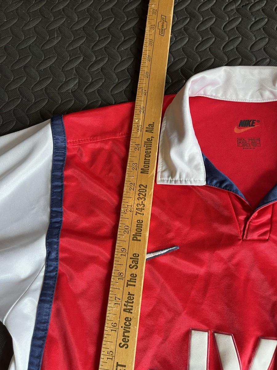 Nike Arsenal Gunners Men M Red JVC Vintage Jersey Made in UK