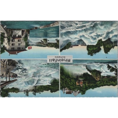 AK Rheinfalls Schweiz Panoramablick Wasserfall