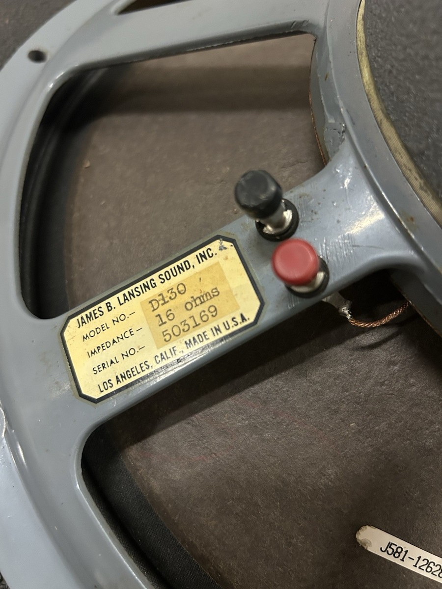 奇跡のD130 JBL の最初期穴なしフラッドバック　サンマルコスアドレス Yahoo!オークション - Vintage JBL D130 16Ω フラットバック 穴あり 3