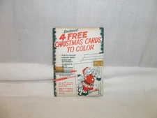 Nestle's Quik Promo From Pkg. 3 of 4 Christmas Cards W/ Envelopes To Color VTG