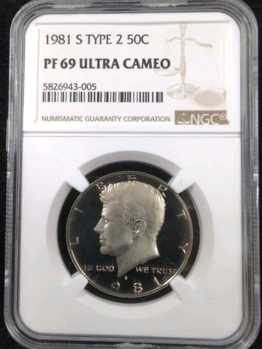 1981-S CLAD 50c Kennedy Half Dollar NGC PF 69 DCam Type 2 4957