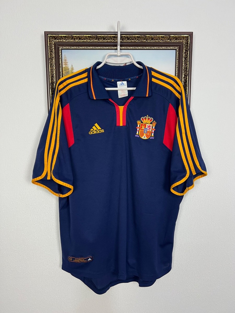 スペイン代表 Spain 98-99 away jersey ユニフォーム M Spain Away football shirt 1999 Soccer Adidas Blue Jersey National