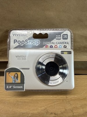 Vivitar Popsnap Digital Camera 1080 HD 44MP  16X Zoom White