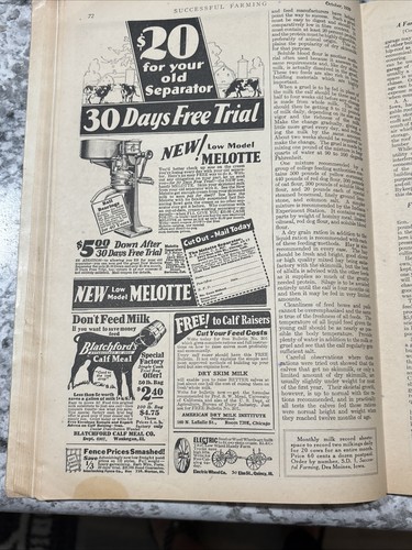 Vtg 1929 Oct SUCCESSFUL FARMING MAGAZINE Great Halloween cover Agriculture Ads - Picture 17 of 20