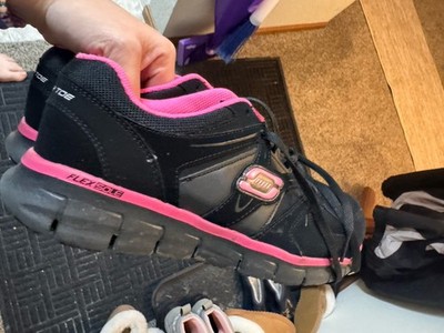 Sketchers Flex Sole WORK Alloy Toe. Pink & Blk.