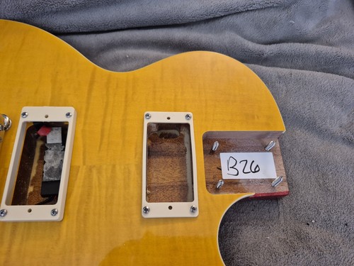 Epiphone By Gibson Slash AFD Les Paul Guitar Body Amber Flamed Maple + Bridge - Picture 3 of 12