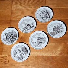 6 Porzellan-Untersetzer &middot; Hofheim am Taunus &middot; F&uuml;rstenberg Porzellan