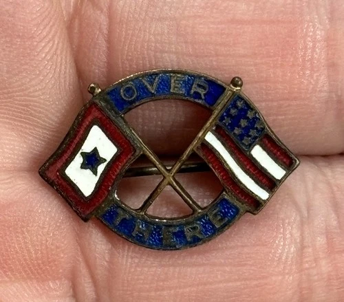 WWI WW1 Over There - Home Front Patriotic Sweetheart Military Pin