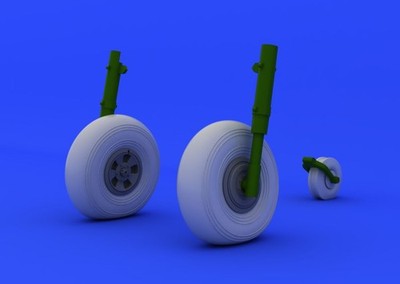Eduard Accessories 624001 - 1:24 Typhoon Wheels For Airfix - Resin Bausatz - Neu