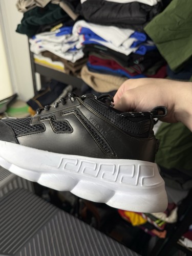 Sneakers Versace Chain Reaction nere bianche EU 41 scarpe di design di lusso - Foto 5 di 16