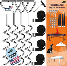 USA Trampoline Stakes Heavy Duty Trampoline Parts Corkscrew Shape Steel Stakes A