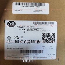 New 22A-D6P0N104 Allen-Bradley Fast Shipping with Warranty Free Tax