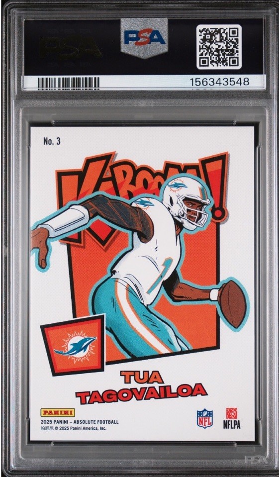 2025 Panini Absolute - Kaboom! Horizontal Tua Tagovailoa #3 for