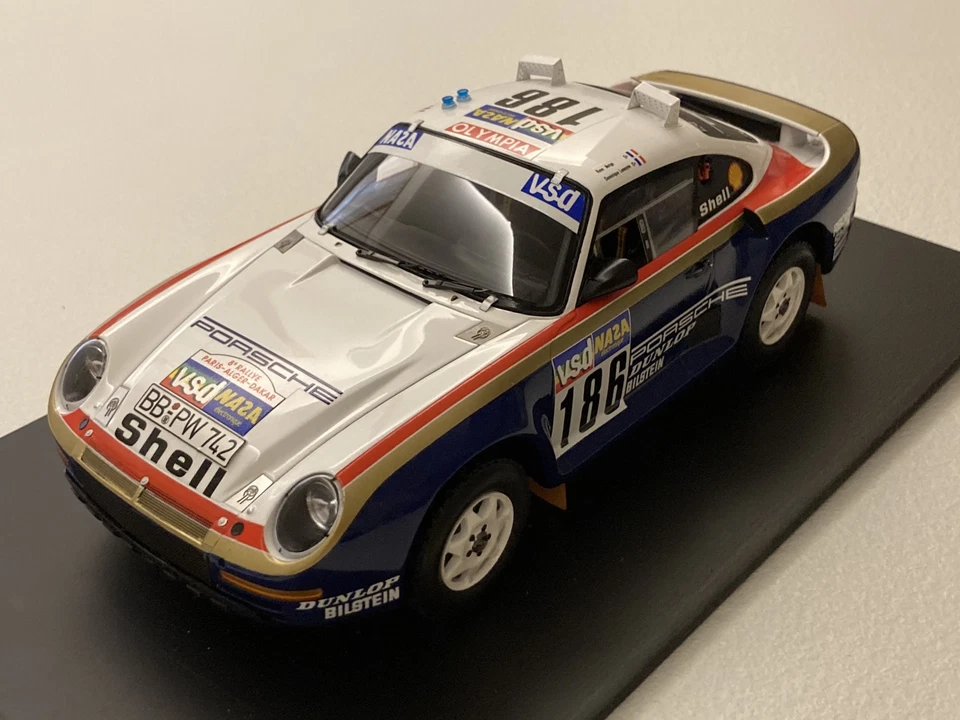 TSM Model Car 1986 Porsche 959/50 Scala 1:18 Dakar Rally Winner #186 - RARO - Immagine 2 di 4