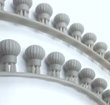 HO Scale Short Cyclone Roof Vent 8mm tall 24pcs