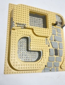 Lego part 6092pb03 Baseplate Raised 32x32 Three Level Slate Ramp 5978 Adventurer