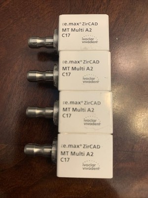 Vivadent Ivoclar IPS e.max ZirCAD 4-Blocks InLab MT Multi A2/C17