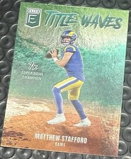 MATTHEW STAFFORD GREEN 2025 Donruss Elite Title Waves Los Angeles Rams Matt #6