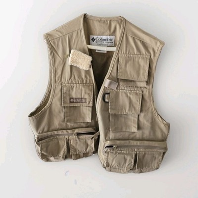 Columbia Sportswear Co Light Tan Fly Fishing Vest Unisex L/XL USED