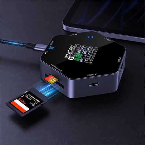 TYPE-C Docking Station, 8-In-1 Multi-Port Hub PD Charging USB Extender Adapter - Afbeelding 5 van 9